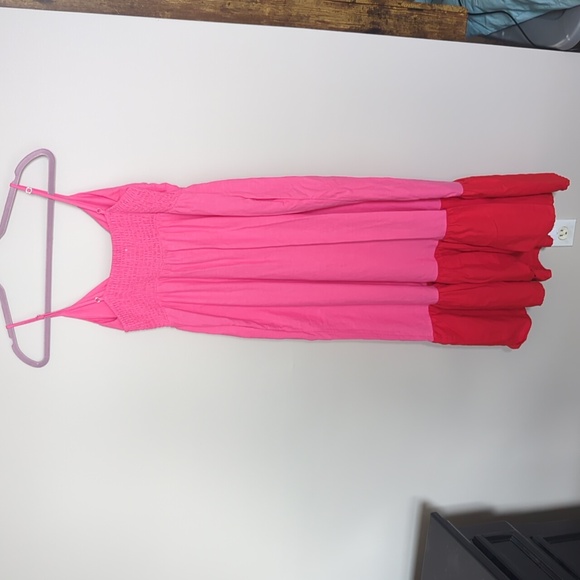 Limited Edition Target x Tabitha Brown Bow Maxi Pink Linen Dress - Picture 3 of 6